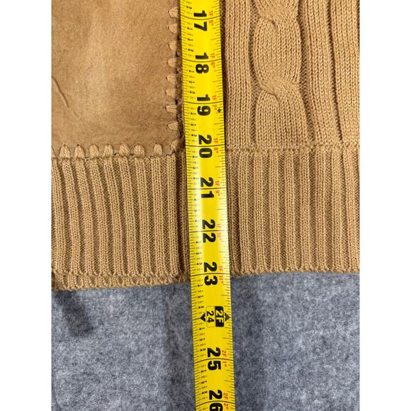 Vtg 90s Designers Originals Studio Vest Sweater Womens M Brown Zip Ramie Blend - Picture 4 of 4